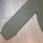 Army green chunky cropped sweater fall style winter pullover size‎ medium Photo 2