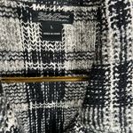 Lucky Brand Black White Plaid Moto Knit Sweater Jacket Harper Womens Size Large Photo 5