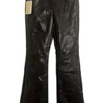 Aritzia NWT Wilfred Beatrix Faux Leather Flare Pant Rich Mocha Brown Photo 1