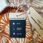 Tommy Bahama  Golf 1/4 Zip Sleeveless Top NWT Women’s Size Medium Orange White Photo 4