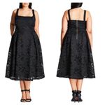 City Chic NWT Jackie O Black Lace Dress Size M/18 Photo 12