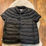 Martha Stewart Down Short Sleeve Black Full Zip Size XL Quilted Puffer Vest Photo 0