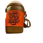 NEW TIKTOK Viral Mad Engine Pumpkin Spice Latte Novelty Crossbody Bag Glitter Pu Brown Photo 6