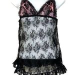 Victoria's Secret  Sexy Little Things Black Pink Lace Lingerie Size Small Photo 0