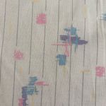 Vintage 80s Shirt Plus Size 42 Pastel Butter Yellow Abstract Print Made in USA Photo 7