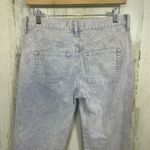 Free People  Jeans size 25 Light Purple Wide Leg Frayed Hem Mid Rise Acid Wash Photo 5