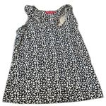 Elle Small Black and White Floral Womens Blouse Tank Top Sleeveless Round Neck Photo 0