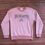 PRAIRIE MOUNTAIN YOSEMITE NATIONAL PARK INSIDE OUT GRAPHIC TOURIST SWEATSHIRT Pink Photo 0