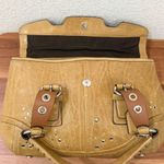 Coach Vintage Y2K F10988 Hampton Satchel Camel Tan Leather Studded Shoulder Bag Photo 13