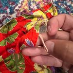 Urban Outfitters  Womens Crop Pants Wide Leg Floral Colorful Buttons Red Yellow 2 Photo 7