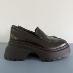 Michael Kors Shiloh Black Leather Chunky Lug Sole Platform Loafers Photo 3