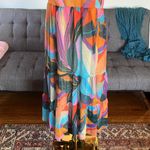 Lavender Brown Anthropologie brand Lavender Multicolor Abstract Maxi Dress. Size XS Photo 2