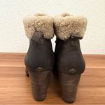 UGG  1008741 Analise Lace Up Brown Sheepskin Leather Heeled Ankle Boots Size 8.5 Photo 5