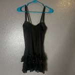 Lovely Day Black Rhinestone Chemise Lingerie Dress Sz M Sparkle Nightwear Photo 1