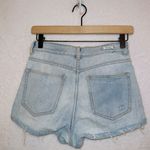Brandy Melville Melville Light Wash Denim High Waisted Distressed Shorts size 25 Photo 4