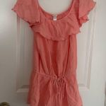 Eberjay Eberjey Nomad Tula Pink cotton ruffle off shoulder Romper Photo 0