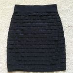 Black ruffle mini skirt Size 4 Photo 0