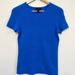 Saks 5th Avenue Saks Fifth Avenue 100% Cashmere Top Size Small Royal Blue Photo 0