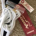 Arizona Jeans Arizona Black & White Retro Push Up Halter Bikini Photo 3