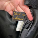 EUC Vintage Cinzia‎ Rocca women’s Italy solid black wool cashmere button coat 4 Photo 4