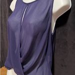 Bebe Purple Stardust Sheer Sexy Keyhole Top Size XS Photo 4