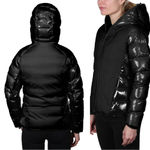 Body Glove Women’s Duck Down Puffer Coat Jacket Hooded Full Zip in Black SP Photo 1