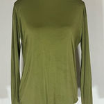 Lululemon Olive Green Open Back Long Sleeve Blouse Photo 0