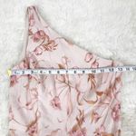 Antonio Melani Pink Floral One Shoulder Jumpsuit Belted Linen Blend Size 0 New Photo 9