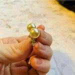 Pearl Bauble Screwback Earring Vintage “Selene” White Classic Elegant Simple Minimalist Photo 5