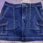 Love Trends Jean Cargo Mini Skirt Blue Size 3 Photo 0