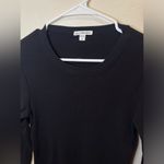 James Perse  Long Sleeves Crew Neck Ribbed Black Dress Size‎ M Photo 4
