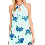 MINKPINK Parrot Print Halter Swing Dress Size Small Photo 0