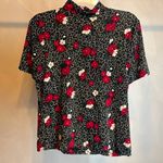 Kathy Ireland  Women Pullover Short Sleeve Floral Design Blouse,Made In USA|Sz:M Photo 0