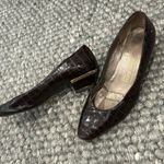 Bruno Magli Vintage 80s Brown Leather Chunky Heel Size 8 Photo 0