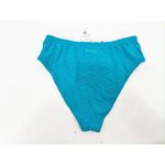 Versace Turquoise Blue Monogram High Waisted Bikini Swimsuit Bottoms Size 3 New Photo 3