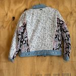 BLANK NYC Anthropologie Blue Reversible Denim Trimmed Patchwork Jacket Boxy S Photo 8