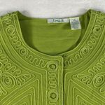 Joni B women's sz 1X embroidered lime green jacket Maximalist, intricate Green Photo 1