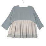Atelier‎ Evene Paris Elegant Blue and White Women's pleated blouse sz small Photo 5