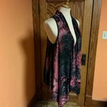 Sami & Jo Vtg Y2K pink n black tie dye cover up vest Photo 6