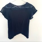 Ecote  lace upper blouse black XS asymmetrical hem Photo 4