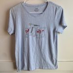 J.Crew  Light Blue Cocktail Lineup Graphic Collector Short Sleeve Shirt Photo 1