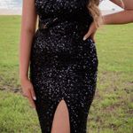 Primavera Couture Black Sequin Prom Dress Photo 0