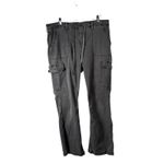 American Eagle Classic Bootcut Cargo Jeans Grey Boho High Rise Womens 14 Photo 1