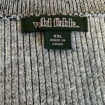 Wild Fable Women's XXL Zip-Front Navy & White Ribbed Cardigan Thick Sweater. Photo 6