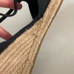 Chadwick's Chadwick’s‎ women’s black canvas sling back woven wedge chunky heels espadrilles Photo 6