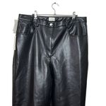 Aritzia Wilfred  Melina High Waisted Vegan Leather Pant in Black Plus Size 16 New Photo 1