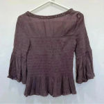 Free People  Sugar Magnolia Smocked Blouse Size Xs Photo 6