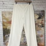 Ellen Tracy Classic Cream Wide Leg Side Zip Pant 8  Photo 1