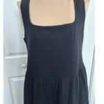 Madewell Knit Tank Cotton Midi Dress in True Black NK516 Size S Photo 2