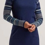 Krimson Klover Navy Fair Isle Pattern Mover Maker Hoodie Sweater Dress M Blue Size M Photo 0